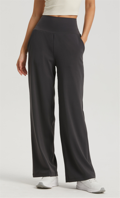 Mujeres sueltas sensación de desnudos pantalones deportivos leggings de yoga leggings