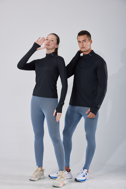 Topas de pulgar al aire libre para correr con cremallera de cremallera.