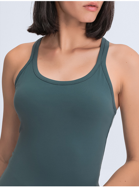 LOGO Custom Racerback Tank Tank Tank Top Camiseta Gym Gym Wear Tops y Tank Women