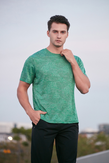 Camas de gimnasio para hombres Fitness transpirable Camiseta corta