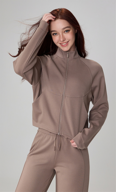 Entrenamiento de chaquetas informales cremallera con bolsillos laterales Fitness Sports Wear